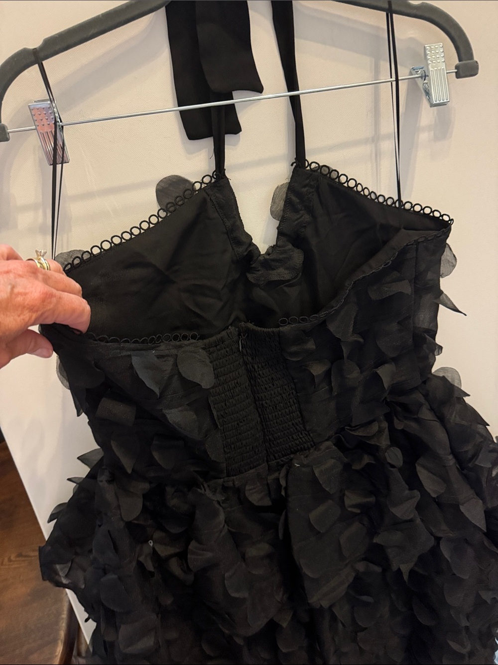 Arose Studio Women’s Black Ruffle 3 Tiered Party Dress - Picture 5 of 7